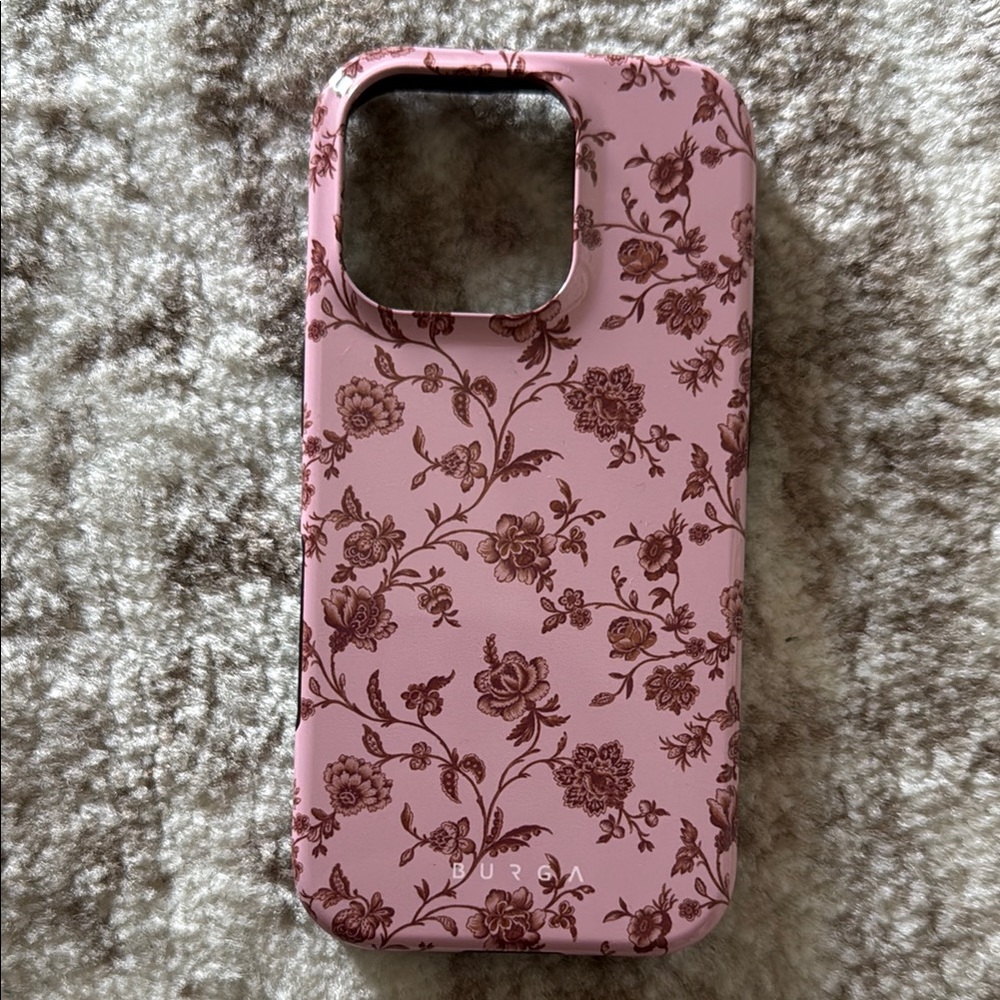 BURGA iPhone 16 pro Floral Pink Phone Case